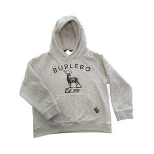 Burlebo Hoodie with Buck Youth L (10-12) Long Sleeve Beige Excellent Condition